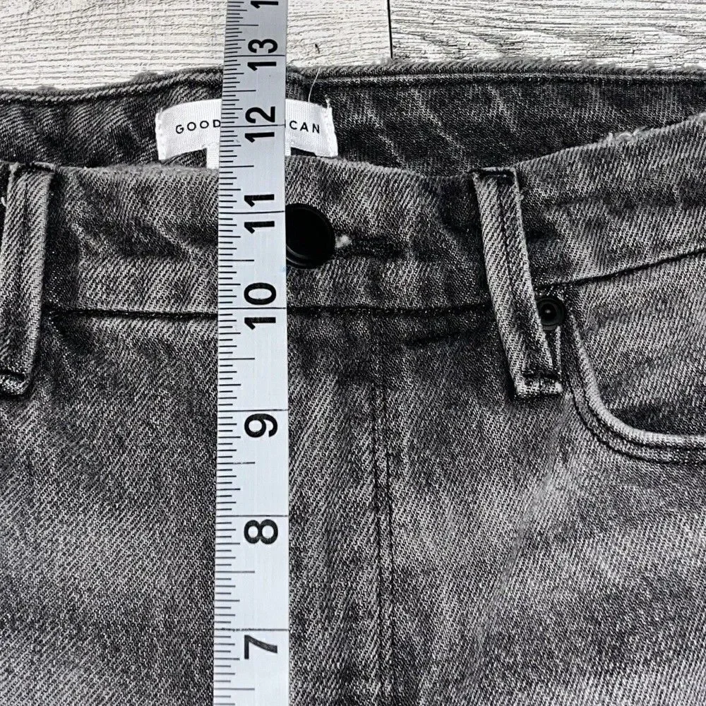 Good American Good Girlfriend Jean Womens 2 26‎ In Black Style GG602BT High Rise
